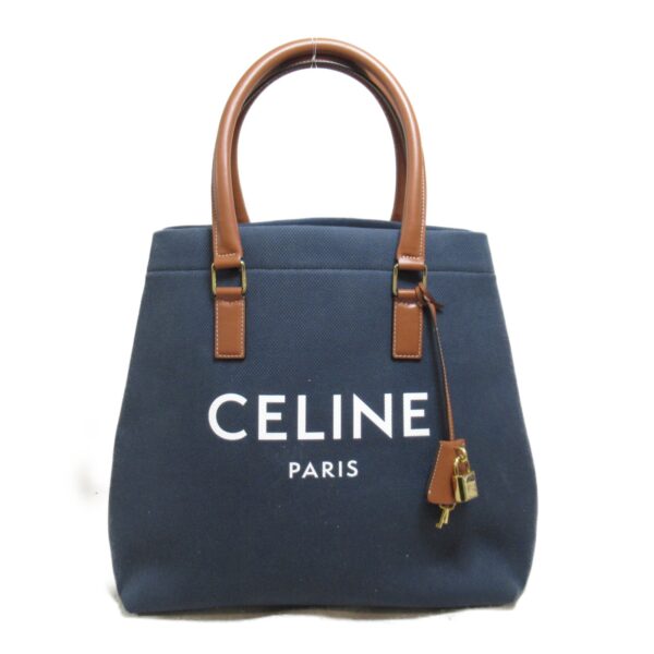 2101217500326 2 Celine Horizontal Cover Tote Bag Navy Brown