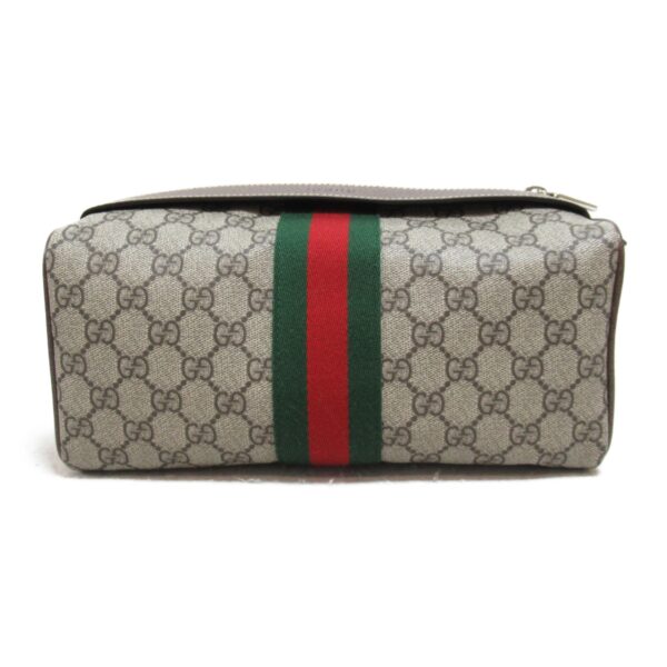 2101217507530 3 Gucci Web Striped Cosmetic Case Handbag GG Supreme Beige