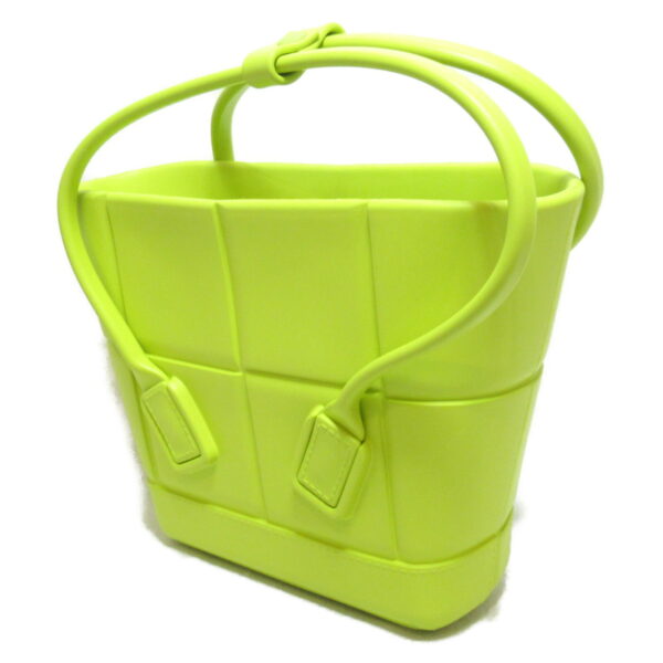 2101217573542 2 Bottega Veneta Arco Tote Handbag Rubber Yellow Lime