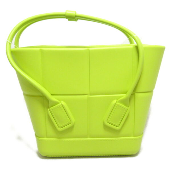 2101217573542 3 Bottega Veneta Arco Tote Handbag Rubber Yellow Lime