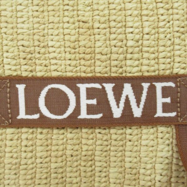 2101217599245 10 Loewe Fold Shopper Shoulder Bag Raffia Brown Natural Tan