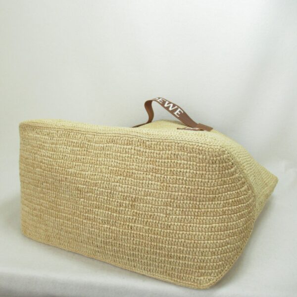 2101217599245 6 Loewe Fold Shopper Shoulder Bag Raffia Brown Natural Tan