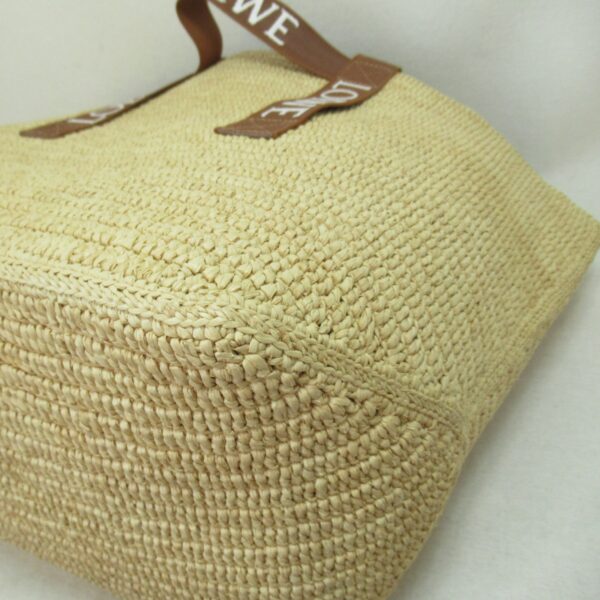 2101217599245 7 Loewe Fold Shopper Shoulder Bag Raffia Brown Natural Tan