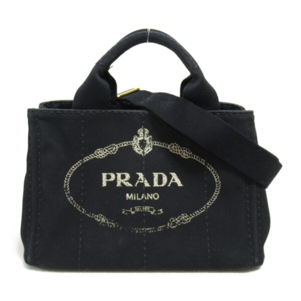 2101217599856 2 Prada Kanapa 2Way Tote Bag Black