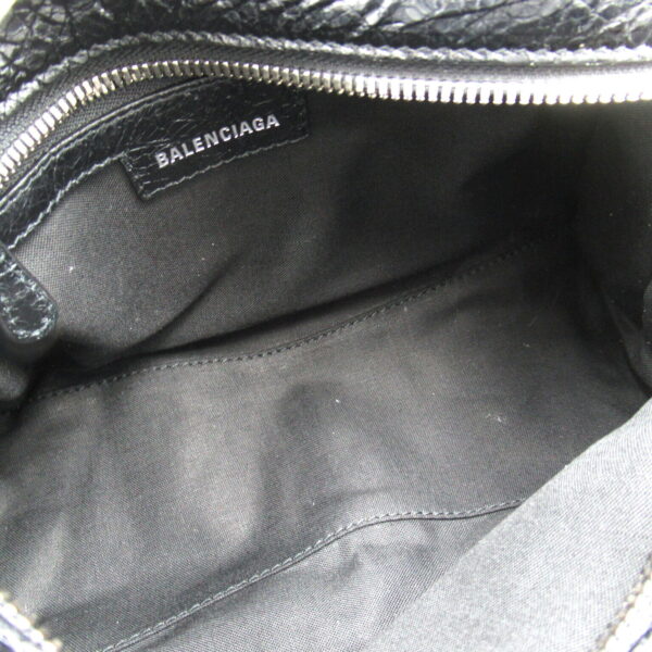 2101217612074 5 Balenciaga Neo Cagoule XS Spike 2Way Shoulder Bag Leather Black