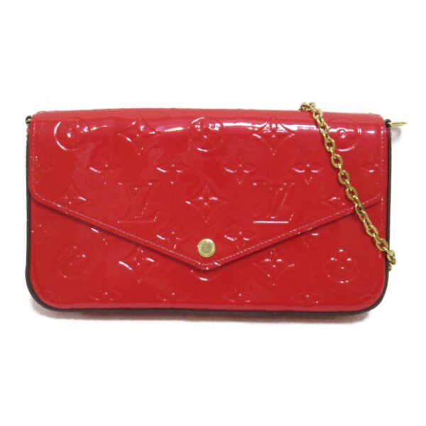 2101217623711 3 Louis Vuitton Pochette Felice Shoulder Bag Leather Vernis Red