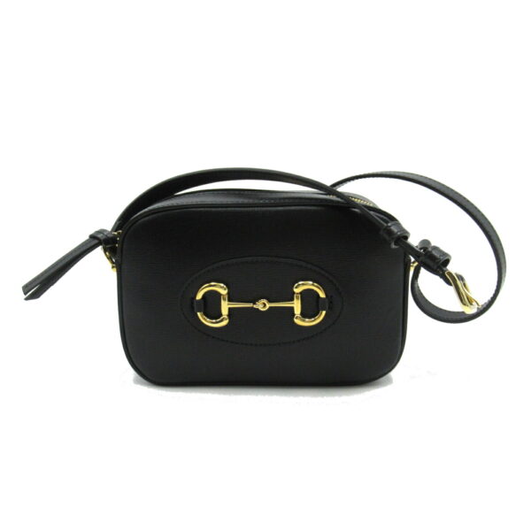 2101217626408 1 Gucci Horsebit 1955 Small Shoulder Bag Leather Black