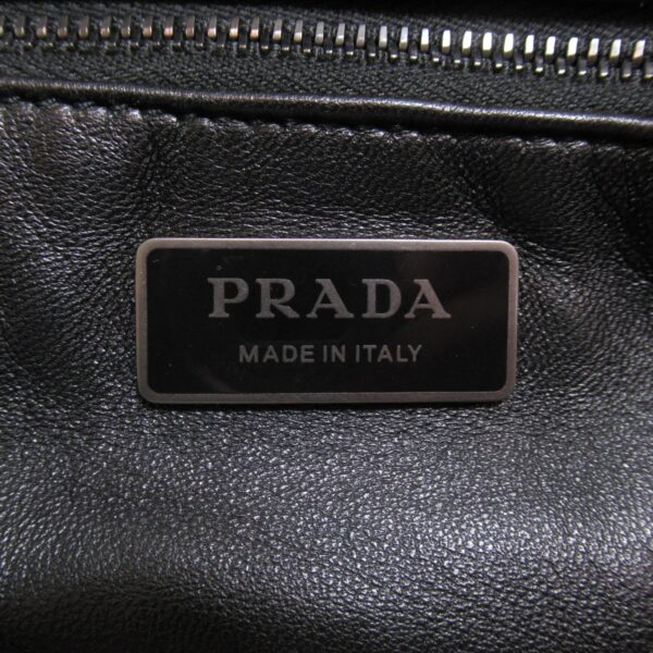 2101217663601 11 Prada Chain Tote Bag Lambskin Black