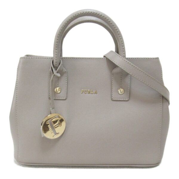 2101217684163 2 Furla Leather Mini Tote Bag Gray