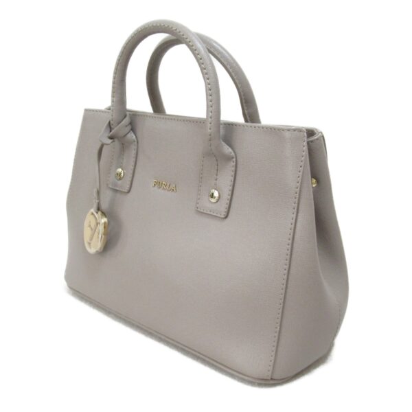 2101217684163 4 Furla Leather Mini Tote Bag Gray