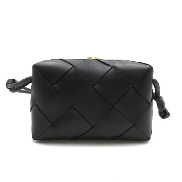 2101217749688 2 Bottega Veneta Small Cassette Camera Bag Lambskin Black