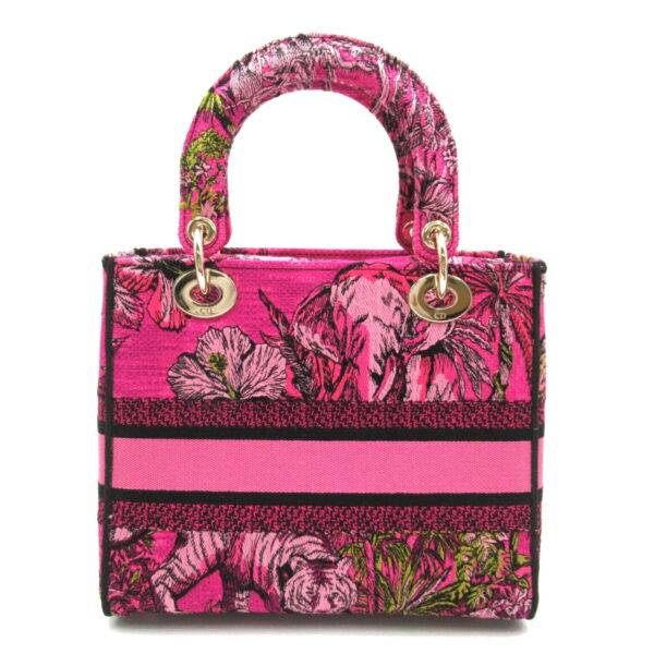 2101217749923 2 Dior Lady Delight Medium Tote Bag Pink Fuchsia Multicolor