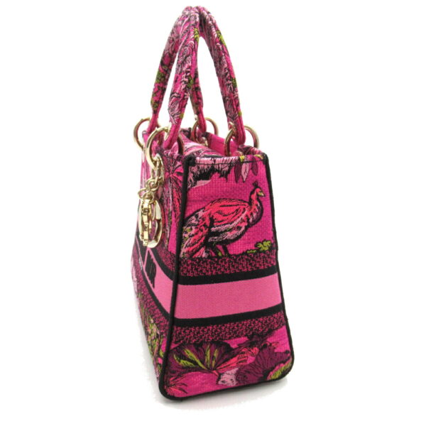 2101217749923 3 Dior Lady Delight Medium Tote Bag Pink Fuchsia Multicolor