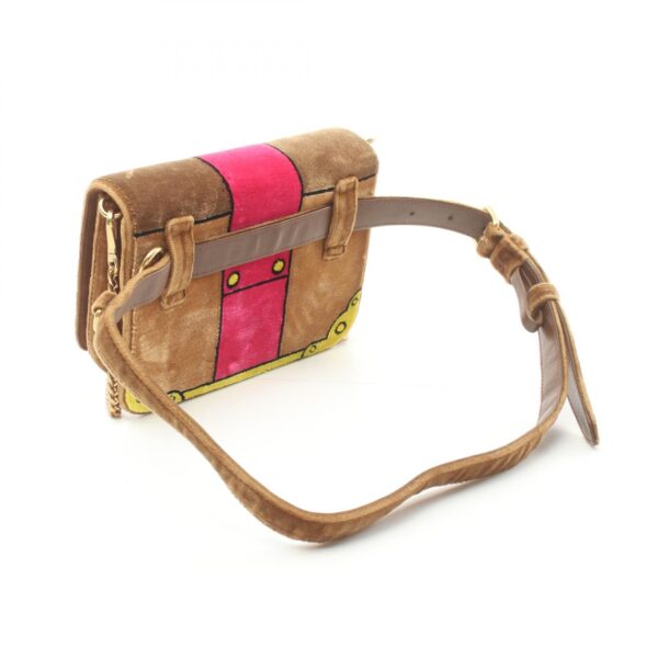 2101217754798 2 Prada Cahier Waist Bag Fabric Brown Multicolor