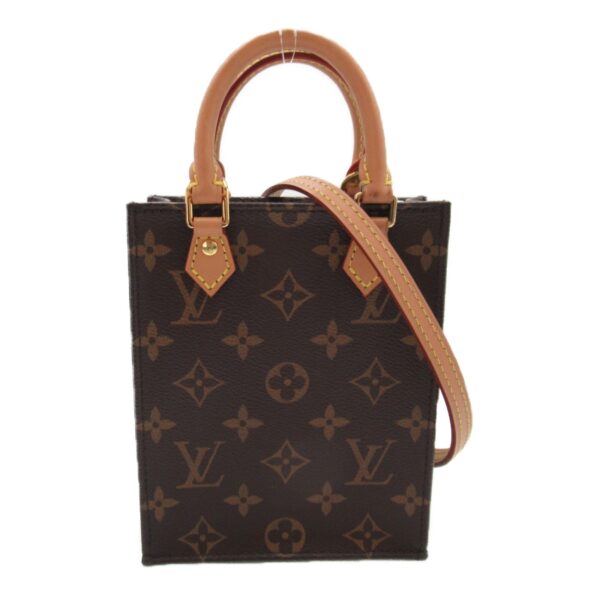 2101217762281 3 Louis Vuitton Petite Sac Plat 2way Shoulder Bag Monogram Brown