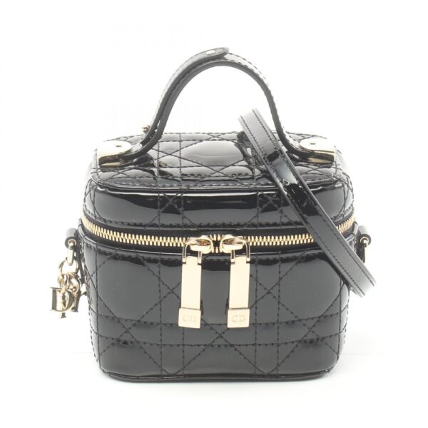 2101217763677 1 Dior Handbag Patent Leather Black