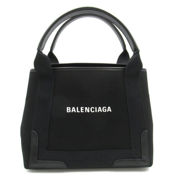 2101217766487 2 Balenciaga Navy Small Cabas Tote Bag Black