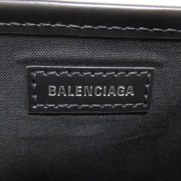 2101217766524 10 Balenciaga Navy Small Cabas Tote Bag Calf Cotton Black