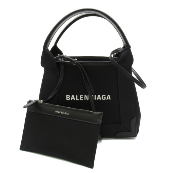 2101217766647 1 Balenciaga Cabas XS AJ 2Way Shoulder Bag Leather Black