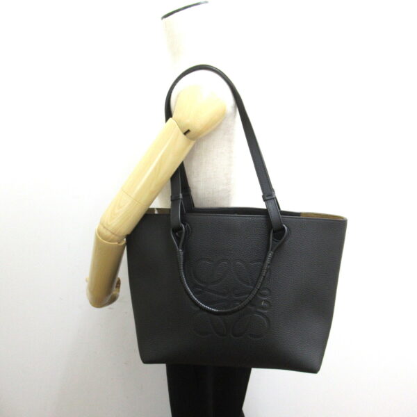 2101217769716 6 Loewe Anagram 2Way Tote Leather Black