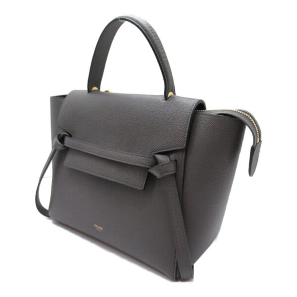 2101217770576 4 Celine Calf Leather Belt Shoulder Bag Gray