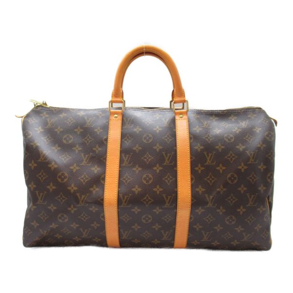 2101217772365 3 Louis Vuitton Keepall 50 Bag Monogram Brown