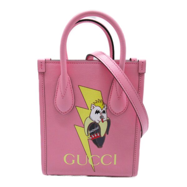 2101217772778 3 Gucci 2Way Handbag Leather Pink