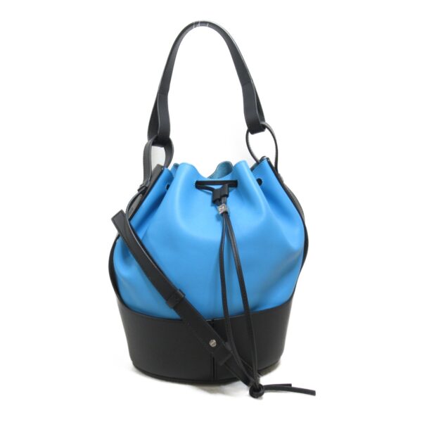 2101217772822 2 Loewe Balloon Shoulder Bag Leather Blue Black