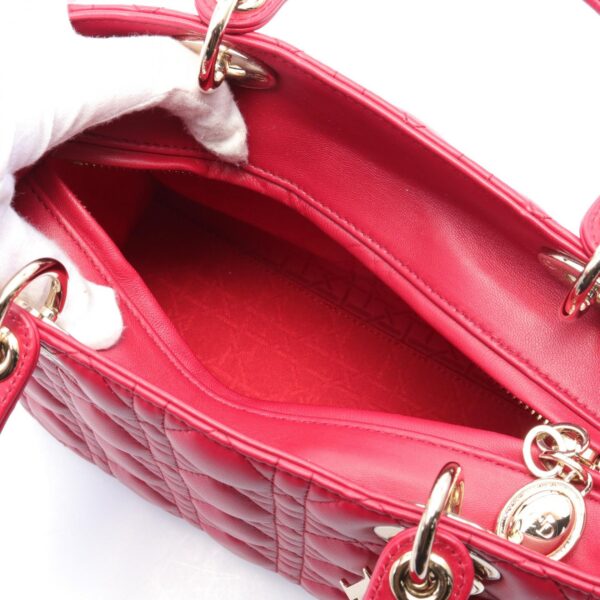 2101217786638 3 Dior Lady Dior Medium Handbag Leather Red