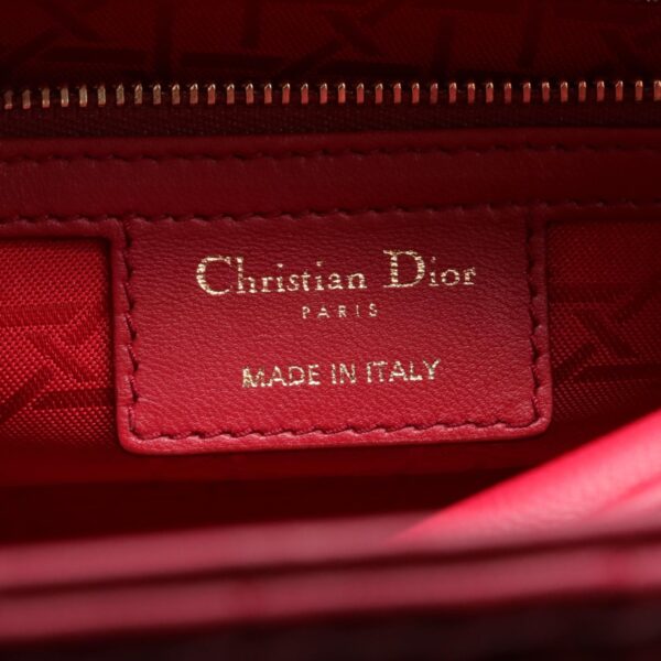 2101217786638 4 Dior Lady Dior Medium Handbag Leather Red