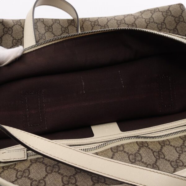 2101217787093 6 Gucci GG Supreme Tote Bag Leather Beige White