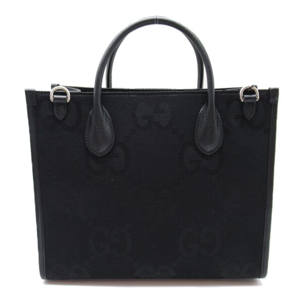 2101217793605 5 Gucci Jumbo GG 2Way Tote Bag Leather Black