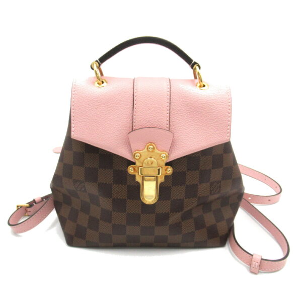 2101217805902 1 Louis Vuitton Clapton Rucksack Backpack Damier Brown Pink