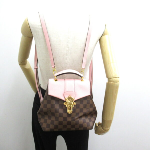 2101217805902 5 Louis Vuitton Clapton Rucksack Backpack Damier Brown Pink