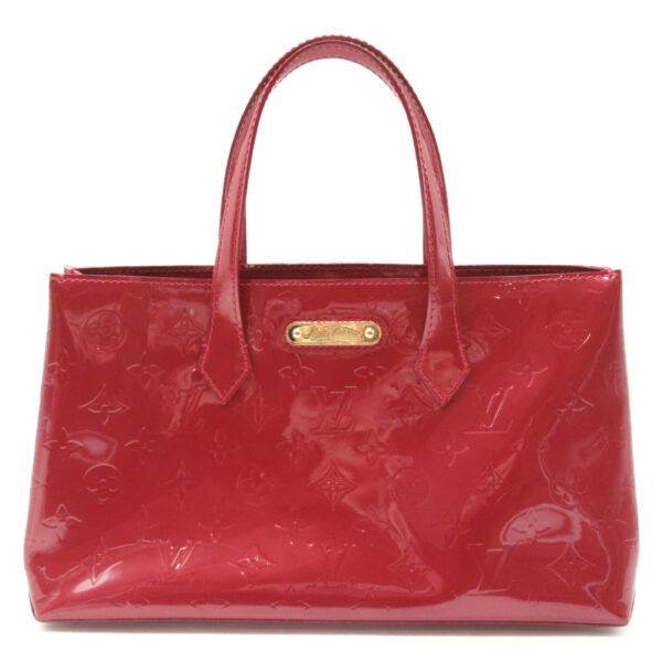 2101217807005 1 Louis Vuitton Wilshire Handbag Enamel Vernis Red