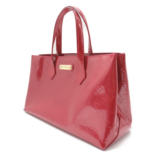 2101217807005 3 Louis Vuitton Wilshire Handbag Enamel Vernis Red