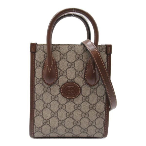 2101217826488 4 Gucci GG Supreme 2Way Shoulder Bag Beige Brown