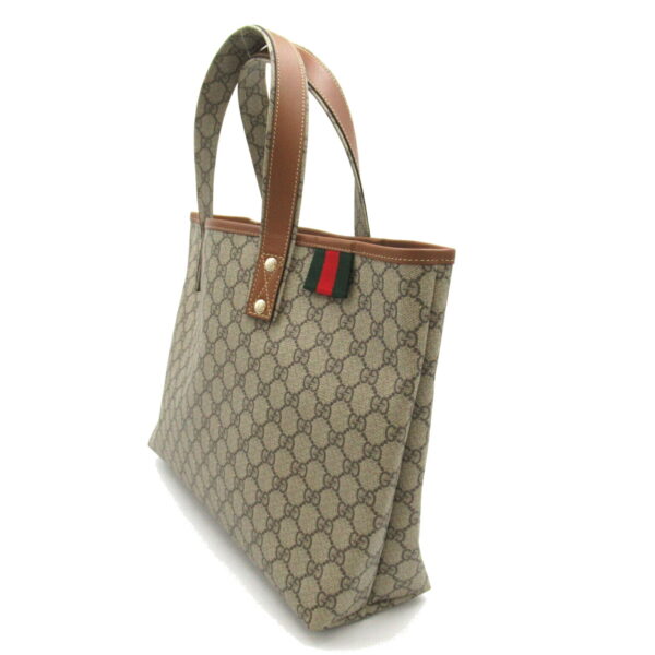 2101217835817 3 Gucci GG Supreme Sherry Line Tote Bag Brown Beige