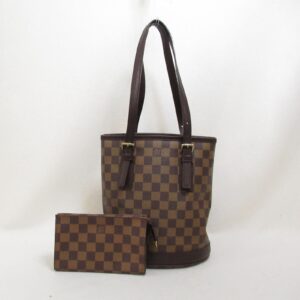 2101217842488 2 Louis Vuitton Hampstead MM Tote Bag Damier Canvas Brown