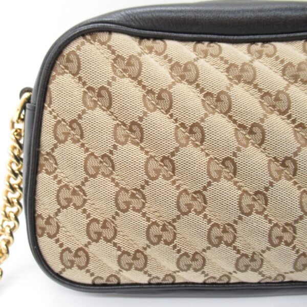 2101217842556 11 Gucci GG Marmont Shoulder Bag Beige Black