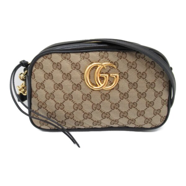 2101217842556 4 Gucci GG Marmont Shoulder Bag Beige Black