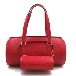 2101217842761 1 Louis Vuitton LockMe Bucket Shoulder Bag Grain Calf Leather Diagonal Marine Rouge Navy