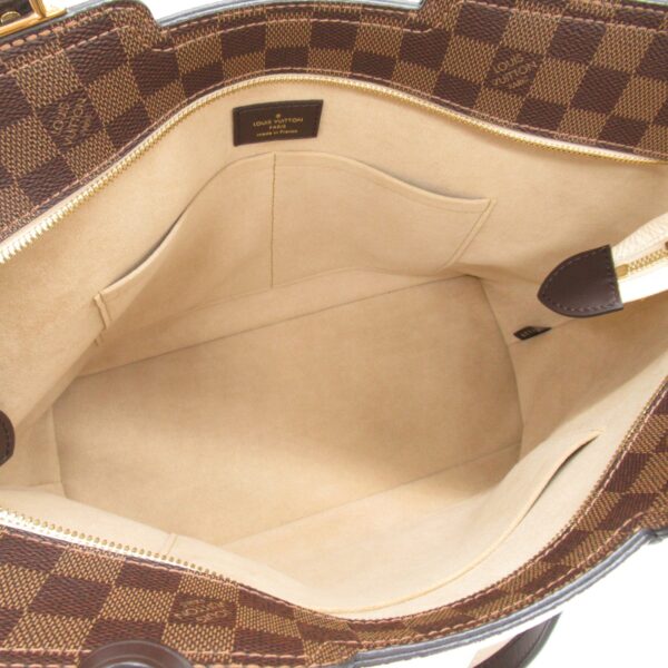 2101217845489 2 Louis Vuitton Jersey Shoulder Bag Damier Brown White