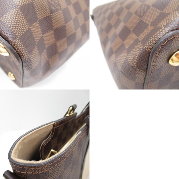 2101217845489 9c Louis Vuitton Jersey Shoulder Bag Damier Brown White