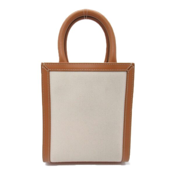 2101217846110 5 Celine Leather Mini Vertical Cover Shoulder Bag White Brown