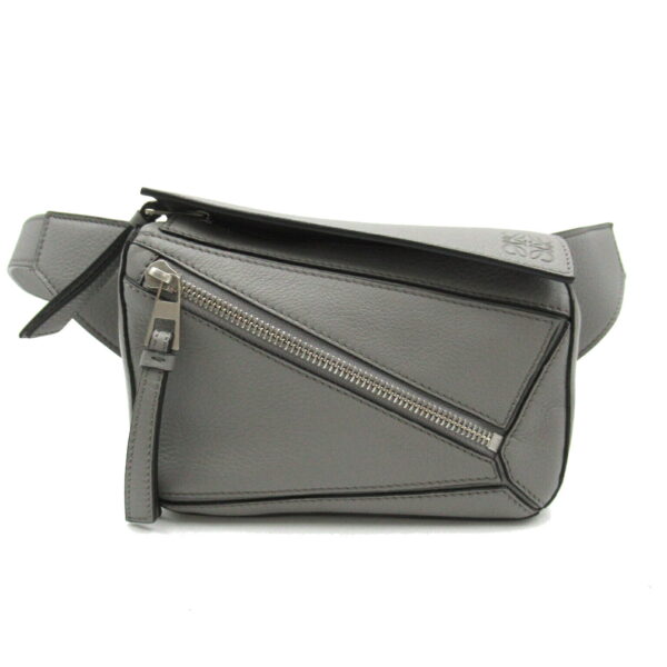 2101217847131 1 Loewe Puzzle Bum Bag Mini Waist Bag Leather Gray