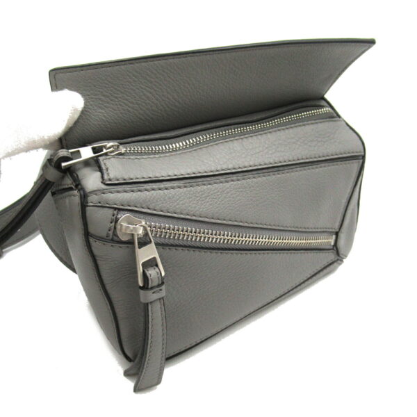 2101217847131 4 Loewe Puzzle Bum Bag Mini Waist Bag Leather Gray