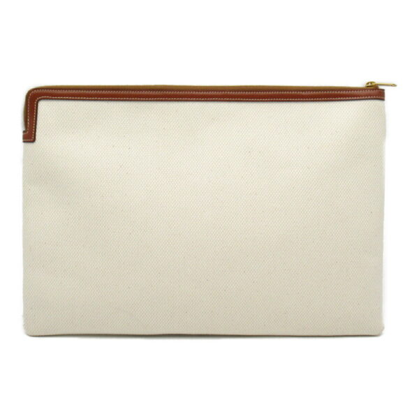 2101217850490 3 Celine Cotton Clutch Bag White