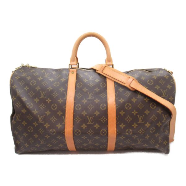 2101217851015 3 Louis Vuitton Keepall Bandouliere Bag Monogram Brown