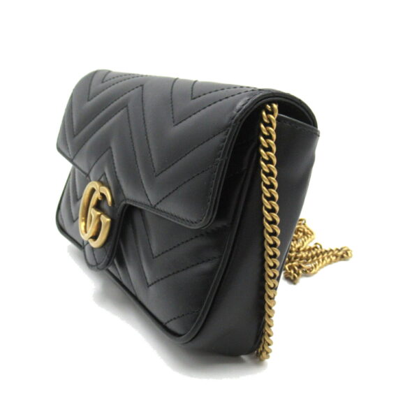 2101217857598 4 Gucci GG Marmont Chain Shoulder Bag Black